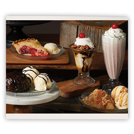 Assortment of desserts