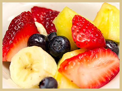 a side of fresh fruit
