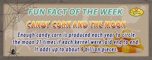 Enough candy corn is produced each year to circle the Moon 21 times