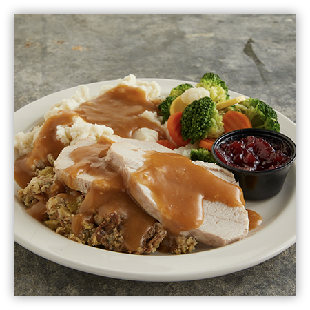 Lighter Fare turkey dinner
